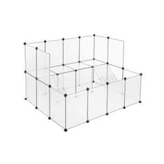 Songmics Kavez za kućne ljubimce ograđeni prostor za male životinje 143x108x92 cm bijela