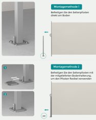 Songmics Bočni tend 180x350 cm bež