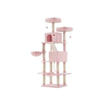 Songmics Stablo za mačke 60x50x206 cm Roza
