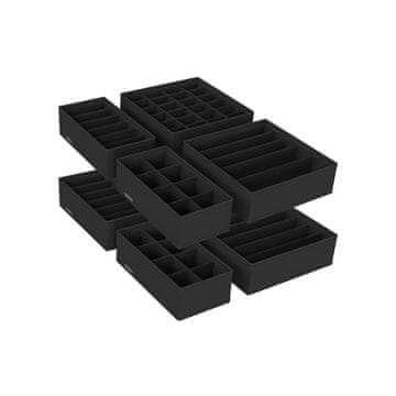 Songmics Set organizatora ladica 32x32x10 cm Siva