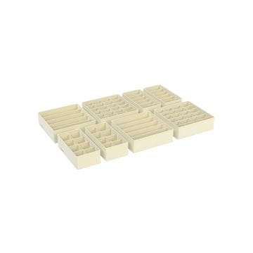 Songmics Set kutija za pohranu organizator ladice 32x32x10 cm bež