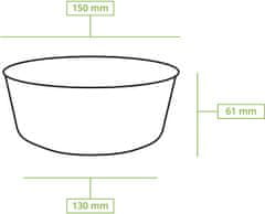 Nikcorp Kartonska posuda 650 ml, kraft smeđa, biorazgradiva i kompostibilna, za juhe i salate, PLA premaz, set 50 komada
