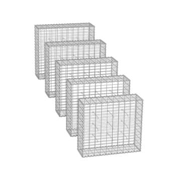 Songmics Gabionska košara 100x90x30 cm srebrna