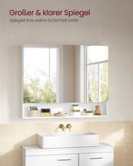 Songmics Kupaonska ormarić 165x70x75 cm Bijela