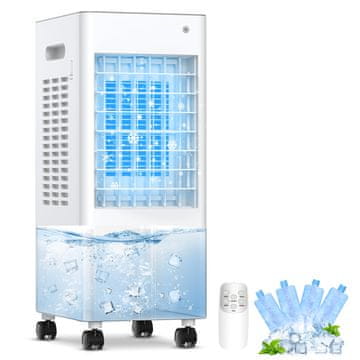 Nikcorp Mobilni evaporativni klima uređaj 4u1, rashlađivač i ovlaživač zraka, spremnik 8L, daljinski upravljač, bijeli, 85W