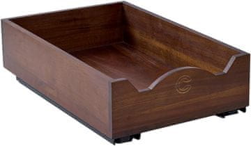 Nikcorp Teleskopska ladica na izvlačenje od drva akacije, širina 25 cm, drvena polica za ormarić, montaža bez bušenja, vintage stil