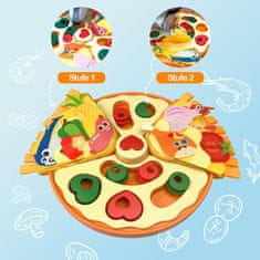 Nikcorp Interaktivna igračka za mačke i pse Pizza, podloga za sporo hranjenje i trening inteligencije sa snimanjem glasa, 35x28 cm