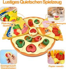 Nikcorp Interaktivna igračka za mačke i pse Pizza, podloga za sporo hranjenje i trening inteligencije sa snimanjem glasa, 35x28 cm