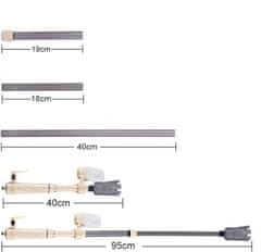 Nikcorp Usisavač za akvarij 4 u 1, električni čistač dna i sifon za izmjenu vode, podesiva duljina, mrežni i baterijski pogon