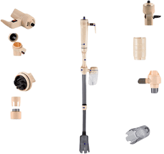 Nikcorp Usisavač za akvarij 4 u 1, električni čistač dna i sifon za izmjenu vode, podesiva duljina, mrežni i baterijski pogon