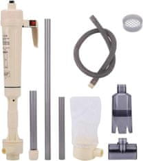 Nikcorp Usisavač za akvarij 4 u 1, električni čistač dna i sifon za izmjenu vode, podesiva duljina, mrežni i baterijski pogon