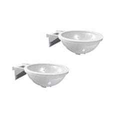 Nikcorp Gnijezdo za ptice s držačem za kavez, plastična kućica za inkubaciju kanarinaca i tigrica, bijela, 15 cm, 2 komada