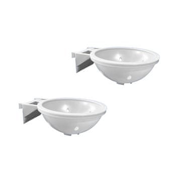 Nikcorp Gnijezdo za ptice s držačem za kavez, plastična kućica za inkubaciju kanarinaca i tigrica, bijela, 15 cm, 2 komada