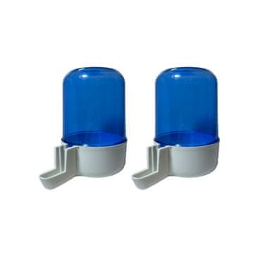 Nikcorp Automatska pojilica za ptice, dozator s gravitacijskim sustavom, plava boja, 300 ml, set od 2 komada za kaveze i volijere