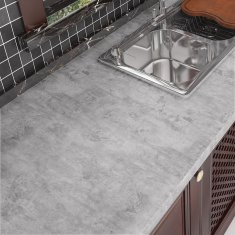 Nikcorp Samoljepljiva tapeta zidna obloga PVC vodootporna, sivi beton, mat folija za namještaj i zidove, 40 cm x 5 m