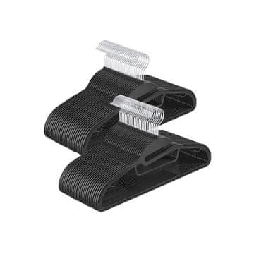 Songmics Vješalice za odjeću 20 komada 415x225 cm Crne