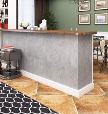 Nikcorp Samoljepljiva tapeta zidna obloga PVC vodootporna, sivi beton, mat folija za namještaj i zidove, 40 cm x 5 m