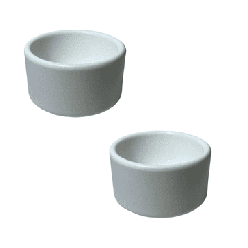 Nikcorp Hranilica i pojilica za ptice, univerzalna plastična posuda za kavez, bijela boja, promjer 7 cm, set od 2 komada