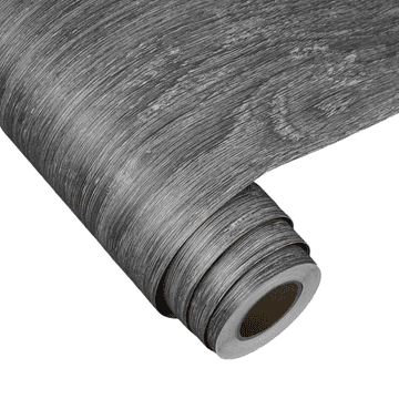 Nikcorp Samoljepljiva tapeta PVC folija za namještaj sivo drvo, vodootporna dekorativna folija za kuhinju i ormare, 40 cm x 6 m