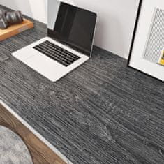 Nikcorp Samoljepljiva tapeta PVC folija za namještaj sivo drvo, vodootporna dekorativna folija za kuhinju i ormare, 40 cm x 6 m