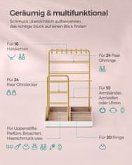Songmics Stalak za nakit 115x196x308 cm Crni