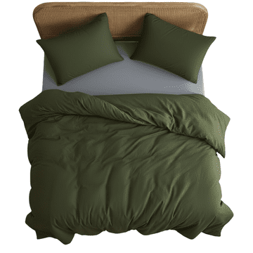 Nikcorp Posteljina 200x220 cm s jastučnicama 80x80 cm, tamno zelena, Boho dizajn s tufting uzorkom, meka mikrofibra, 3-dijelni set