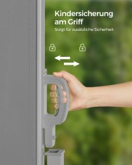 Songmics Bočni tende 140x300 cm siva