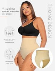 Nikcorp Gaćice za oblikovanje tijela s push-up efektom, visoki struk, snažna kompresija trbuha, bež boja, veličina XL/XXL