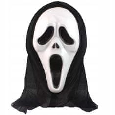 Nikcorp Maska Vrisak s kapuljačom za Halloween i maskenbal, kultni Ghostface horror kostim, univerzalna veličina za djecu i odrasle