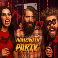 Nikcorp Vampirski zubi i umjetni očnjaci za Halloween, set 8 parova u 4 veličine s ljepilom, medicinska smola, za djecu i odrasle