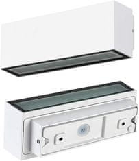 Nikcorp Zidna svjetiljka LED 12W, zidna lampa gore-dolje, vodootporna IP65, bijela, aluminijsko kućište, toplo bijelo svjetlo 3000K