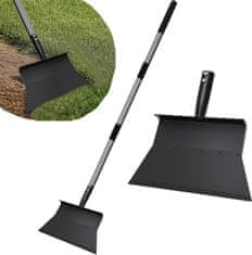 Nikcorp Lopata za korov i snijeg od manganskog čelika, višenamjenski strugač za led i mahovinu, podesiva duljina 117 cm, širina 27 cm