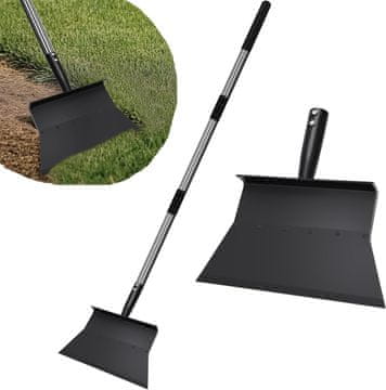 Nikcorp Lopata za korov i snijeg od manganskog čelika, višenamjenski strugač za led i mahovinu, podesiva duljina 117 cm, širina 27 cm