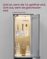 Songmics Kupaonska ormarić 30x30x170 cm Siva