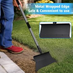 Nikcorp Lopata za korov i snijeg od manganskog čelika, višenamjenski strugač za led i mahovinu, podesiva duljina 117 cm, širina 27 cm