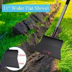 Nikcorp Lopata za korov i snijeg od manganskog čelika, višenamjenski strugač za led i mahovinu, podesiva duljina 117 cm, širina 27 cm