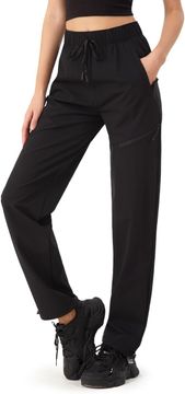 Nikcorp Ženske planinarske hlače cargo, brzosušeće i lagane trekking hlače s džepovima na patent, crne, veličina XL