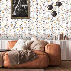 Nikcorp Samoljepljiva tapeta za zidove i namještaj Bijele breze, vodootporna PVC folija, mat efekt, 44,5 cm x 1 m