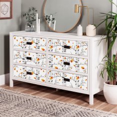 Nikcorp Samoljepljiva tapeta za zidove i namještaj Bijele breze, vodootporna PVC folija, mat efekt, 44,5 cm x 1 m