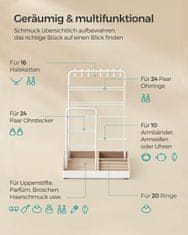 Songmics Stalak za nakit 115x196x308 cm Bijeli