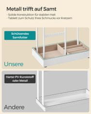 Songmics Stalak za nakit 115x196x308 cm Bijeli