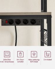 Songmics Kuhinjska polica 40x80x170 cm Crna