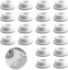 Nikcorp Gumene kapice za sudoper i kadu, čepovi za preljevne otvore, set 20 komada, bijeli, otporni na mirise i vlagu, elastični
