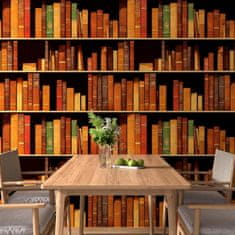 Nikcorp Samoljepljiva tapeta 3D knjižnica, zidna naljepnica s motivom knjiga, vodootporni vinil, vintage stil, 44,5x700 cm