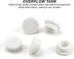 Nikcorp Gumene kapice za sudoper i kadu, čepovi za preljevne otvore, set 20 komada, bijeli, otporni na mirise i vlagu, elastični