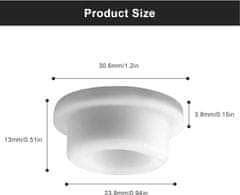 Nikcorp Gumene kapice za sudoper i kadu, čepovi za preljevne otvore, set 20 komada, bijeli, otporni na mirise i vlagu, elastični