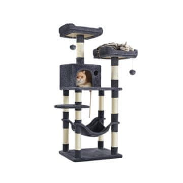 Songmics Stablo za mačke 55x45x143 cm Sivo