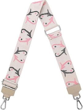 Nikcorp Široki remen za torbu s torbicom za kovanice, podesiv 75-120 cm, širina 5 cm, talijanski dizajn, tekstilni, crni