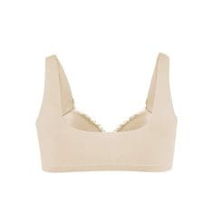 Nikcorp Čipkasti push-up grudnjak plus size s prednjim kopčanjem i širokim stranama za oblikovanje, bež boja, veličina XXL