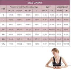 Nikcorp Čipkasti push-up grudnjak plus size s prednjim kopčanjem i širokim stranama za oblikovanje, bež boja, veličina XXL